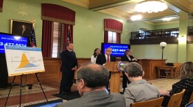 Gov. Mike DeWine speaks to reporters