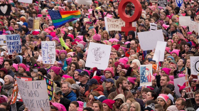 Hundreds of thousands of people packed the streets on January 21, 2017 as part of the Women's March.