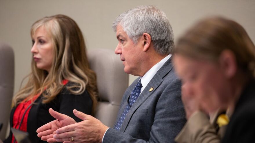 FILE: Sen. Cliff Bentz, R-Ontario, asks questions during a Senate Judiciary Committee work session in April 2019.