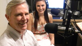 Interim Director of the Bob Graham Center for Public Service, David Colburn with Florida's 89.1, WUFT-FM's Stephanie Denardo.