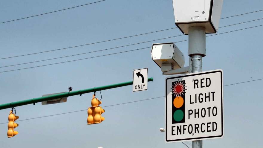 Red light camera at intersection