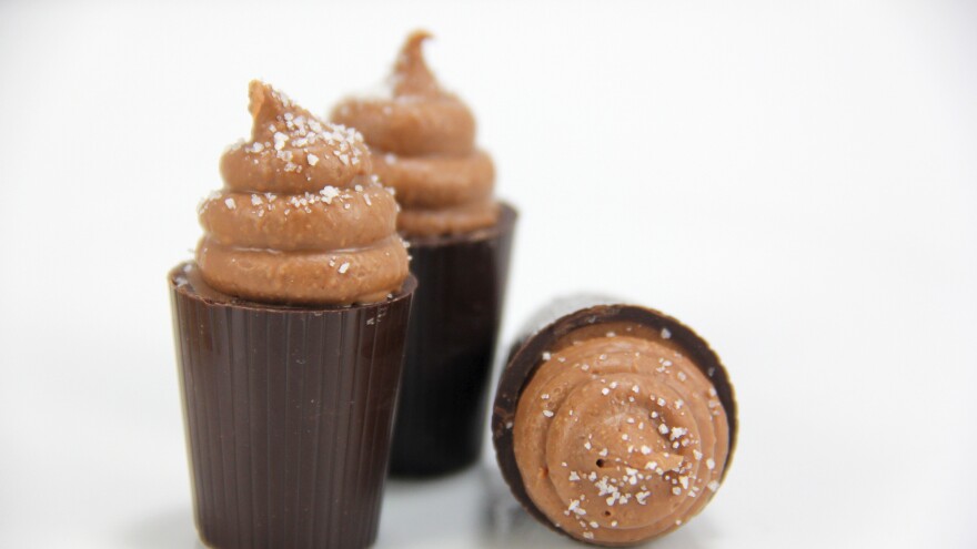 It's OK if you don't want to share this grown-up peanut butter cup dusted with Celtic sea salt at French Broad Chocolate Lounge.