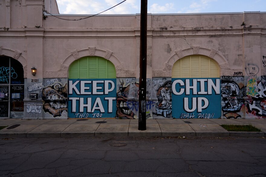 Businesses are boarded up on Frenchman Street, Tuesday afternoon. New Orleans, Louisiana. April 14, 2020.