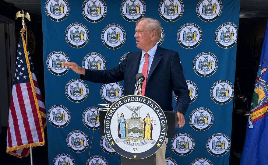At the dedication of the George Pataki Center on Aug. 5, 2026, the former governor spoke about his hope for more work-across-the-aisle politics.