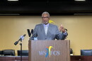 On his first day in the role, WS/FCS Interim Superintendent Randy Bridges held a press conference on Oct. 1, 2026.
