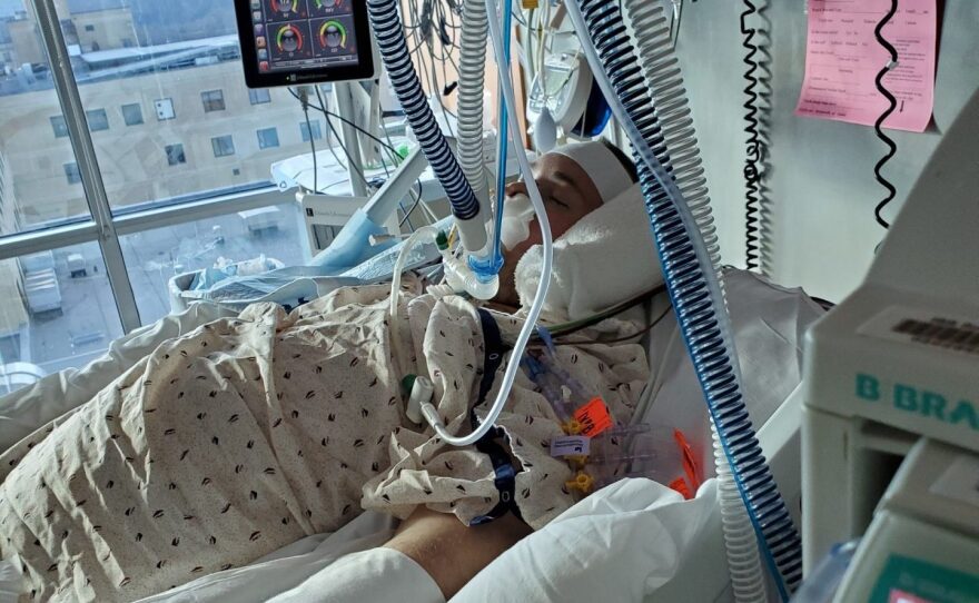 Kyle Dixon was in intensive care at Geisinger Medical Center in Danville, Pennsylvania before he died from COVID-19 on January 20, 2021.