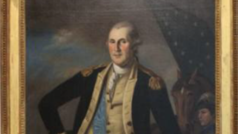 Portrait of George Washington by Charles Willson Peale.