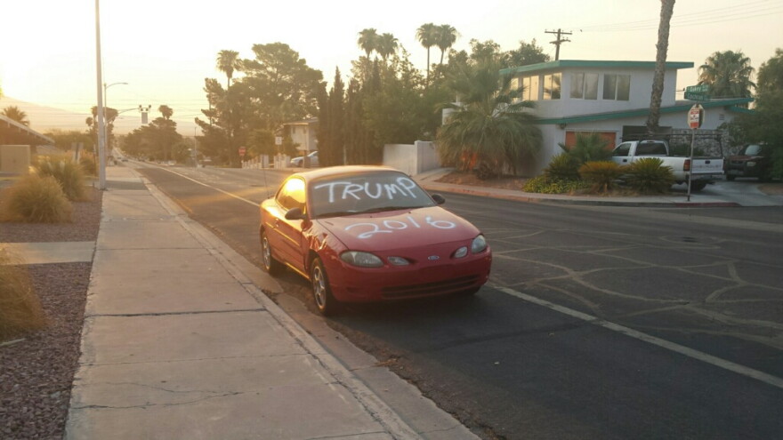 Spotted on Oakey, in the Huntridge neighborhood Downtown. It's since been removed.