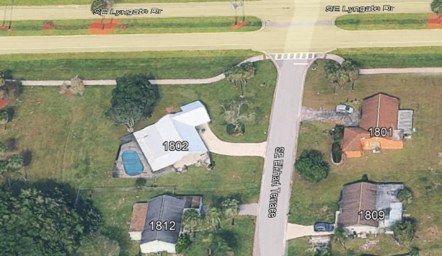 Aerial view of the crash area