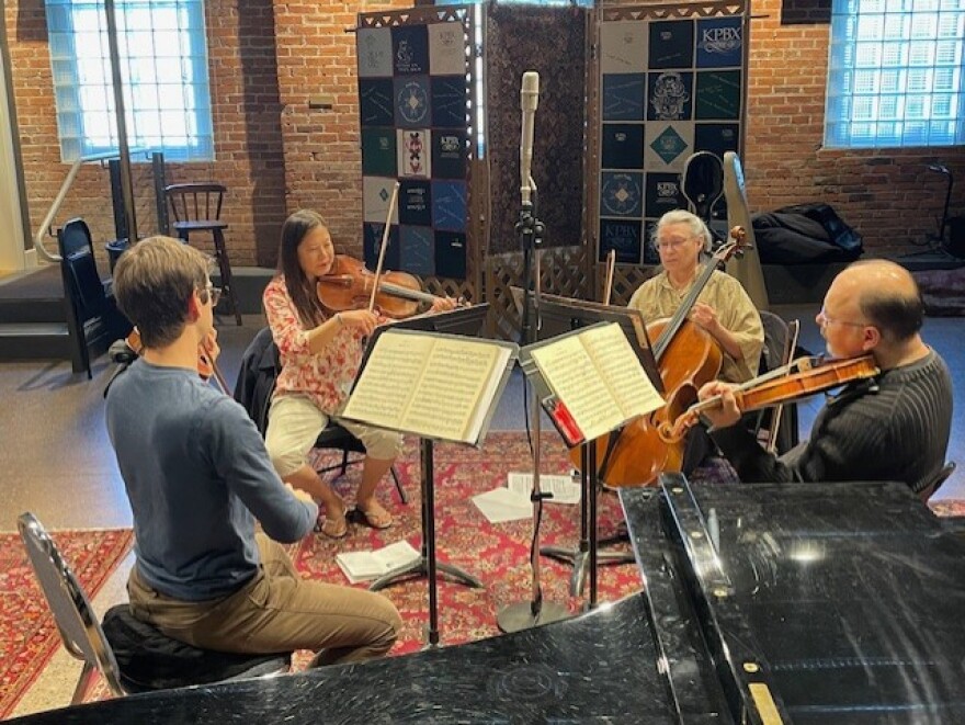 Spokane String Quartet in the KPBX studio