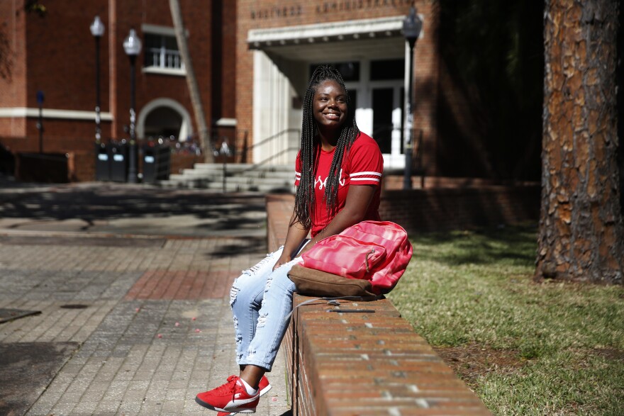 On campus and in class, Parks blends in, just another student. She relishes it; her courses are her escape.