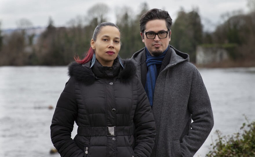 Rhiannon Giddens and Francesco Turrisi. (Photo by Karen Cox)