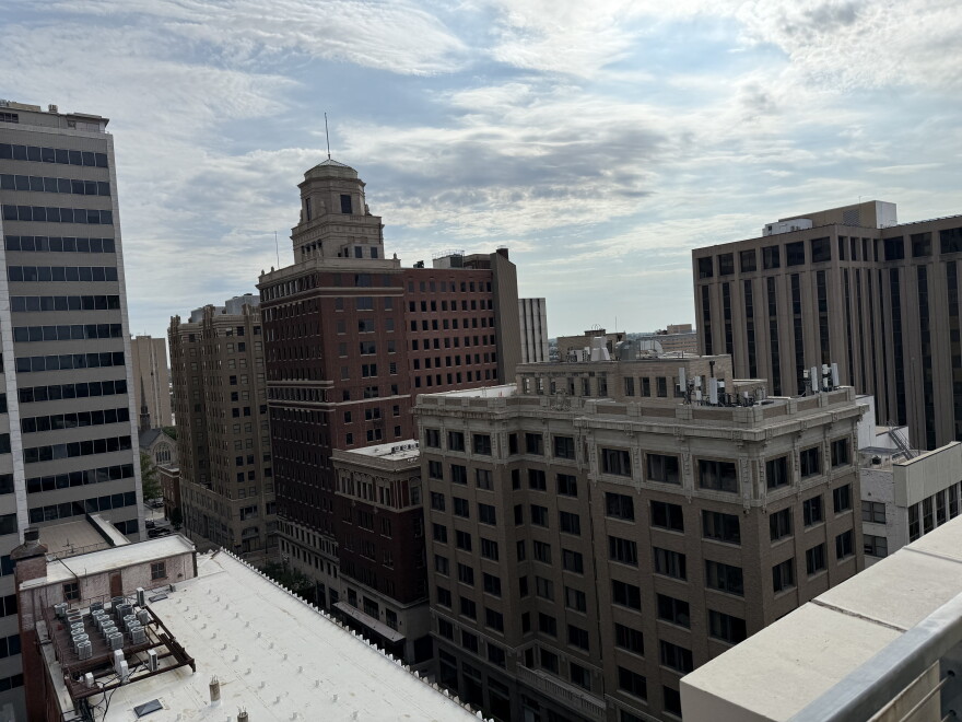 Part of the view from the rooftop at Mayo 420 Apartments, one of six buildings hosting Tulsa Top of the Town benefiting Oklahoma Veterans United on October 8th.