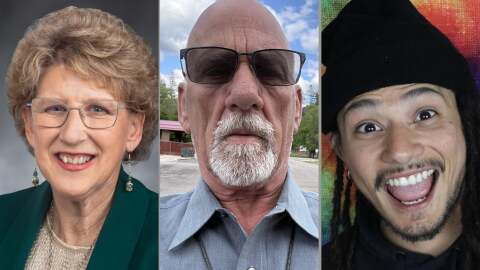 Shelly Short, left, Ronald McCoy and Brandon Ray Medina are vying for the 7th Legislative District Senate seat. Also vying for the position is David Swoap, who is not pictured.