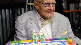 Former Kansas City Mayor Charles Wheeler celebrating his 95th birthday.