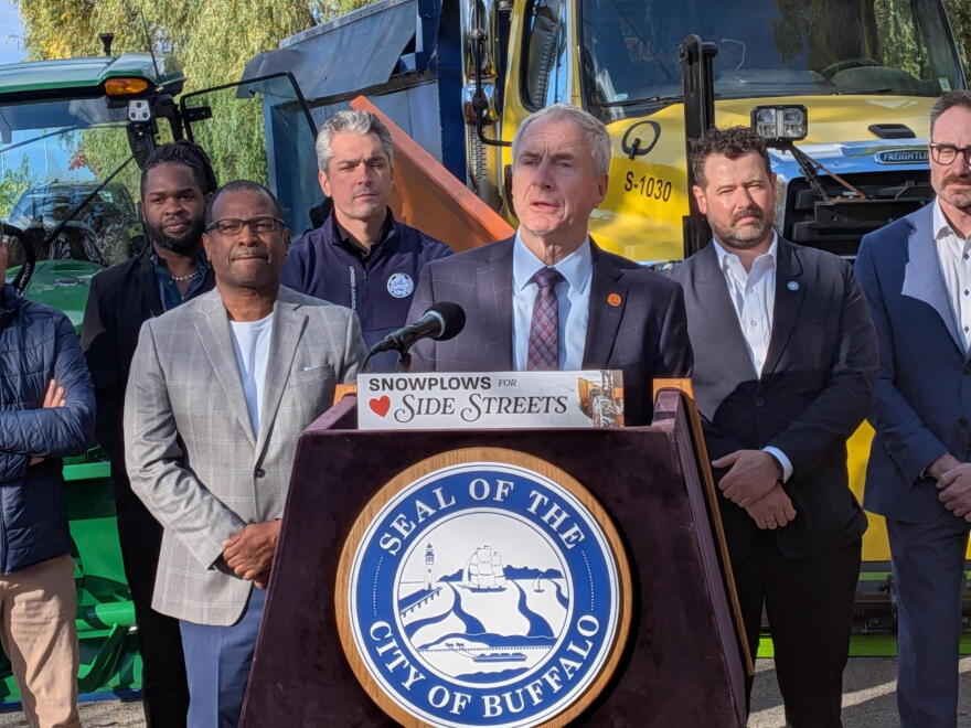 Buffalo Mayor Sean Ryan also touted the city's new snow removal contractor budget, which increased by $2 million.