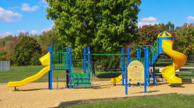 Playground equipment in Sharp Park, Delta Township