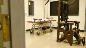 The electric chair and lethal injection gurney sit in the same room at Riverbend Maximum Security Prison.