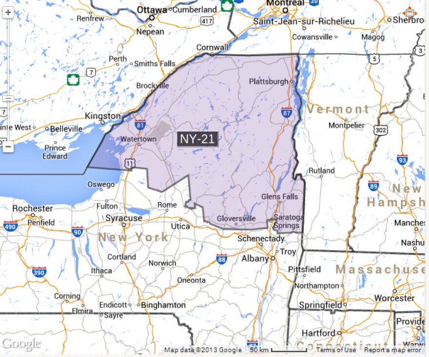 NY 21st District map