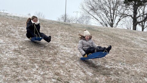 The hills behind Charlotte's Veterans Park were filled with shrieks and laughter