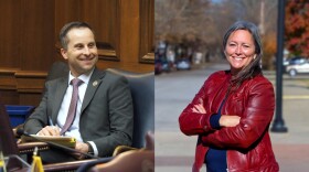 Sen. Spencer Deery, R-West Lafayette, and challenger Paula Copenhaver are candidates for the Republican nomination in Indiana Senate District 23. (Photos by Whitney Downard/Indiana Capital Chronicle, courtesy of Copenhaver campaign
