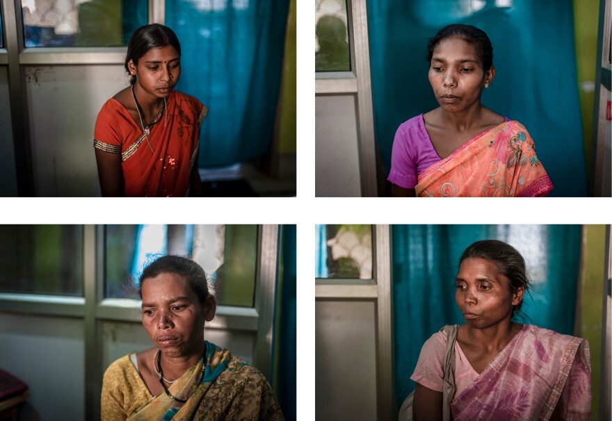 Clockwise from top left: Neetu Devi, 20, Palo Khoya, 26, Maiyam Purti, 30, Seteng Horo, 35.