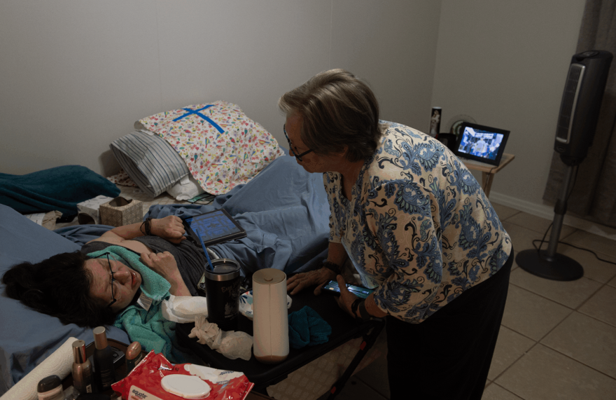 Sheryl Doiron’s daughter, a former public school teacher, is entirely dependent on her mother’s care since Amyotrophic Lateral Sclerosis left her unable to move or speak.