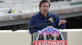 FILE - Florida Gov. Ron DeSantis speaks at a news conference Monday, May 18, 2020, in Orlando, Fla.
