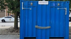 The public restroom at Old City Hall is closed. (Jill Sheridan/WFYI)
