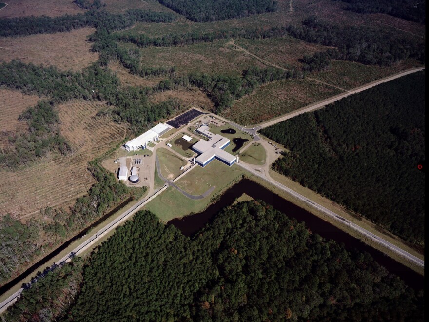 The Laser Interferometer Gravity-Wave Observatory measures tiny changes in the length of its 2.5-mile-long arms. There are two detectors: one in Washington state and one in Louisiana (pictured).