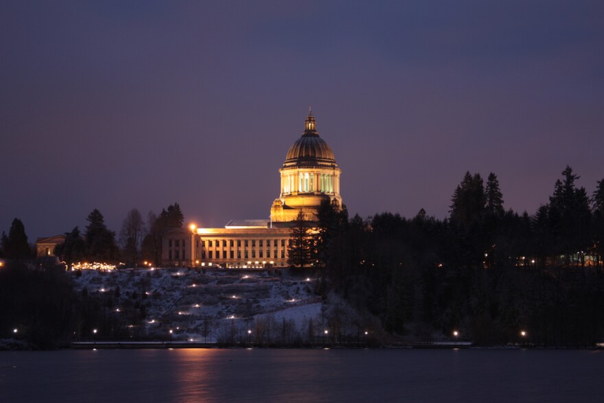 Olympia on a winter's night. 