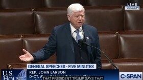 U.S. Rep. John Larson, D-Conn., paused during a speech on the House floor on Feb. 10, 2025.