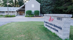 The Haslett Public Schools Administration Building in Haslett, Mich., on July 21, 2025.