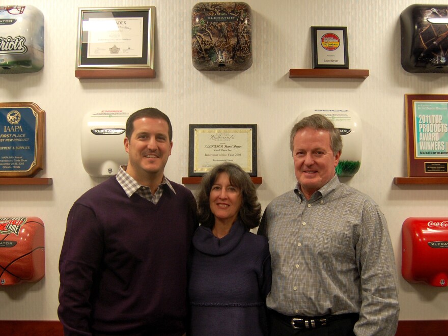 Bill, Nancy and Denis Gagnon (from left), who turned Excel Dryer into a globally competitive business. Denis Gagnon says he will never relocate production offshore.