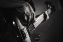 Bass guitar stock photo