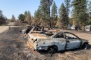 Burned cars from a wildfire that destroyed most of the eastern Washington town of Malden on Labor Day, 2020.