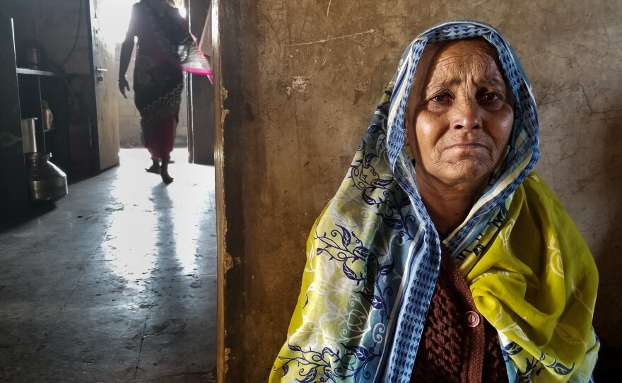 Irabai Jadhav, 60, is the matriarch of a family of onion farmers in Maharashtra. Her eldest son killed himself in late November. He had been about $40,000 in debt. Jadhav's husband died of a heart attack 12 days later. Now she is left with all their bills.