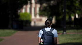 A student walks on campus at the University of North Carolina on May 1, 2024 in Chapel Hill, N.C. (Sean Rayford/Getty Images)