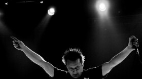 Bruce Hazel performing with his Charlotte rock band Temperance League.