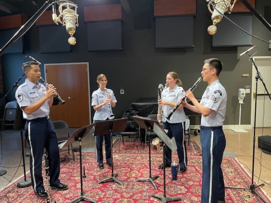 USAF Band of the Golden West Clarinet Quartet: MSgt Randolph Palada, MSgt Susan Govier, SSgt Clarissa Osborn, SSgt Louis Kim