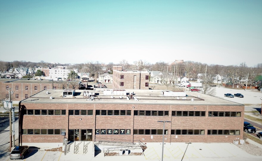 A view of the creativity center building.