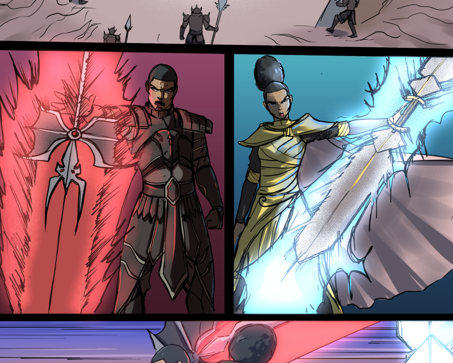  Panels from the series Black Spartans from Kansas City-based Darkmoon Comics.