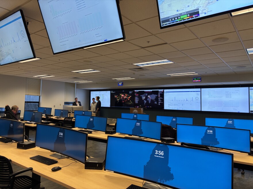 The University of Southern Maine's new Security Operations Center classroom on their Gorham campus.