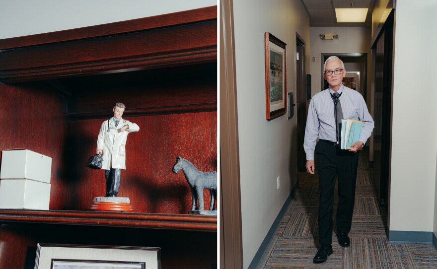For years, Dunlap took insurance and ran a traditional practice. Now he has about 800 patients who pay him monthly fees directly.