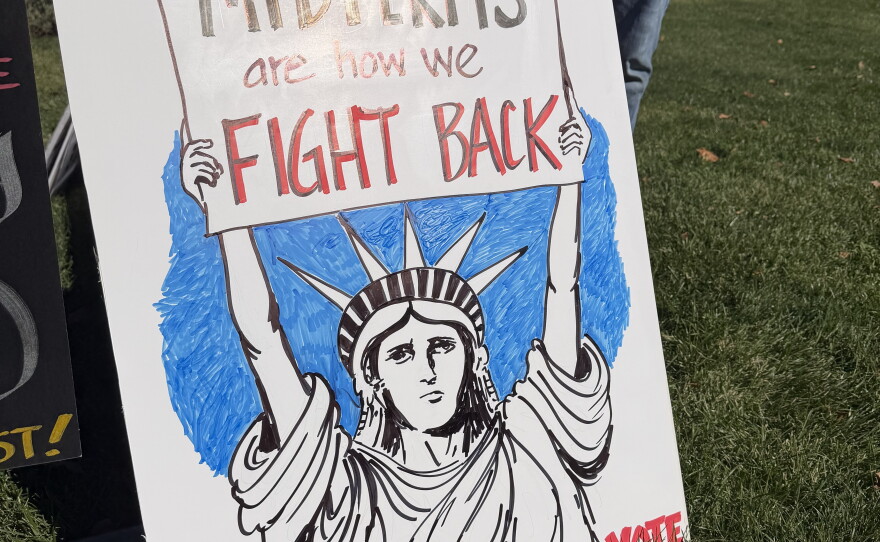 Organizers estimated about 1,500 protesters at a gathering this Saturday in Fort Collins. They want to urge the community to vote next month.