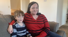 Leanne Aldous and her son Ethan
