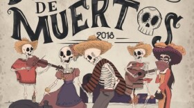 A graphic for Casa Azul of Greensboro's event, Dia De Muertos.