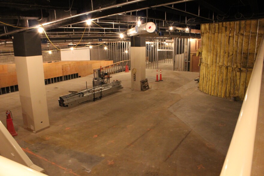Nearly every space inside the museum has been transformed. This space (from May 2017), which once housed the flatboat display adjacent to the Public Landing, now permanently houses the Duke Energy Holiday Trains.