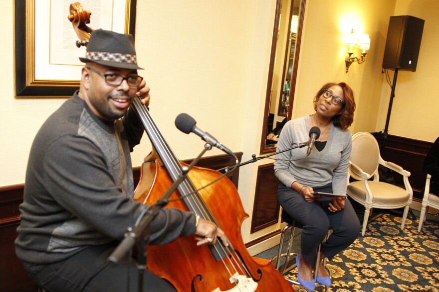 Christian McBride speaks with Audie Cornish at the Willard InterContinental Hotel in Washington, D.C.