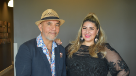 Jazz pianist Irving Flores and singer Sacha Boutros (L–R) in the SPR lobby